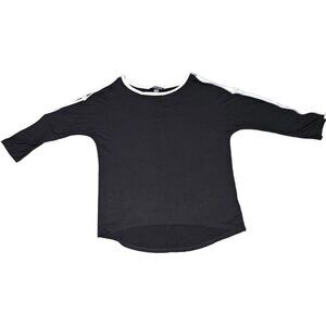 Cable & Gauge Long Sleeve Top Black‎ & White Trim Size M/M/M (RN# NB1Q543)